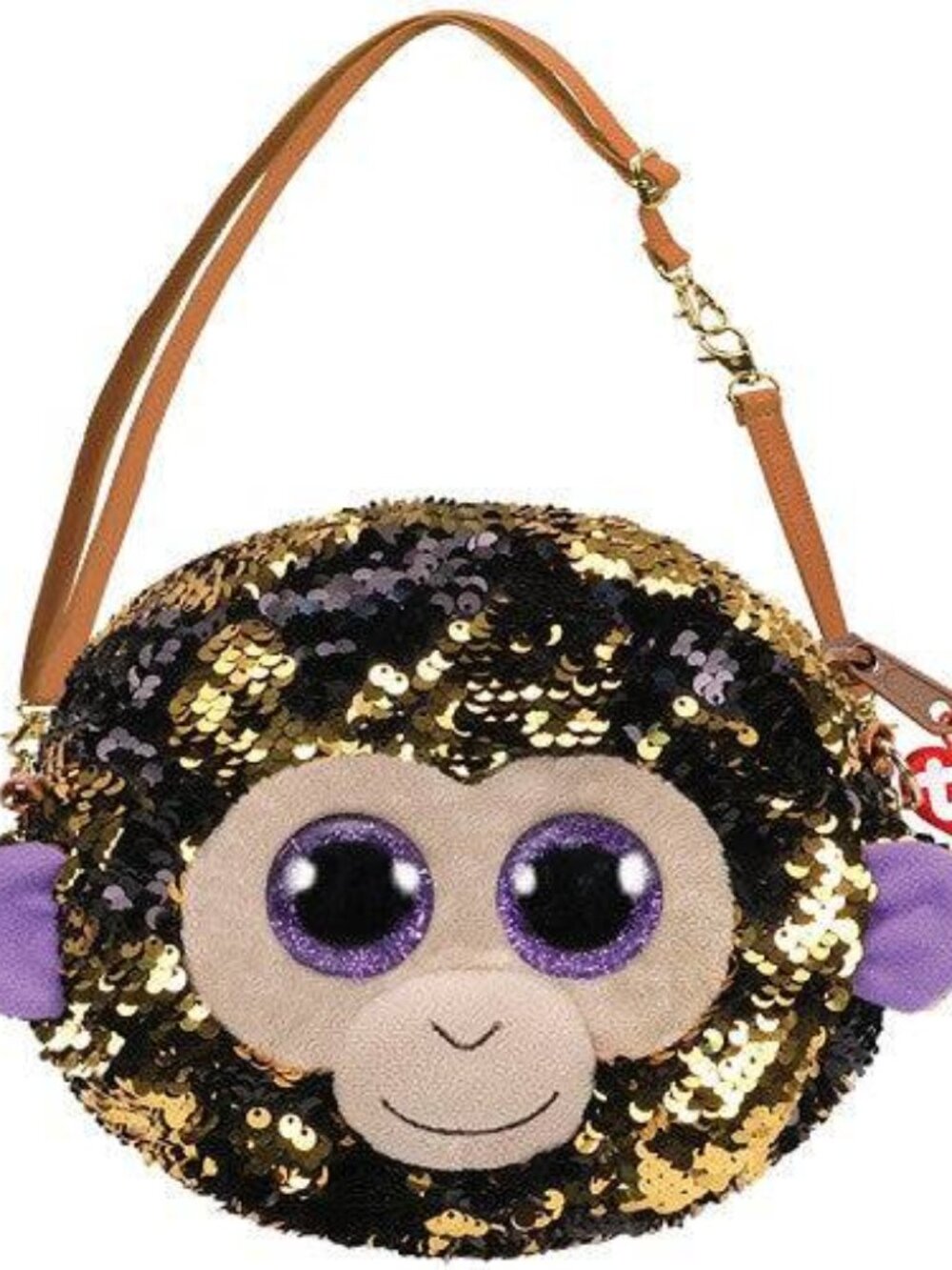 Ty Gear- Coconut the Monkey – Glitter Eyes – Wristlet Purse - Stuffed Animal
